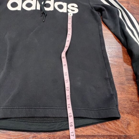 adidas 3-Stripe Long Sleeve Hoodie & Pull On Jogger Track Pants Set Black Boys S - Picture 8 of 10